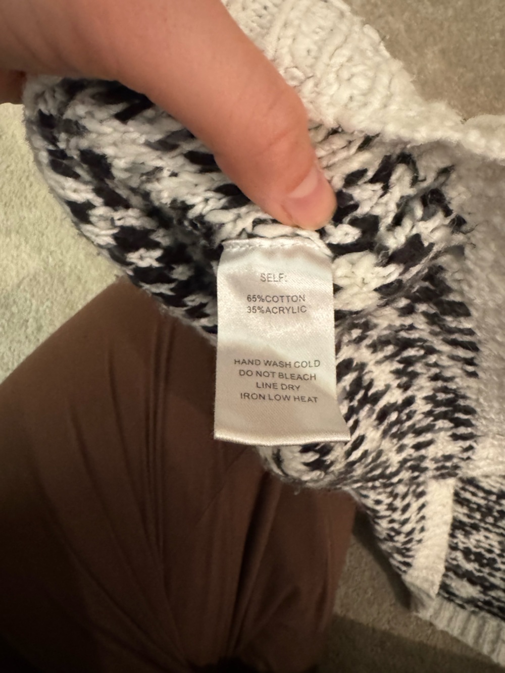 Black & White Marled Crewneck Sweater - Women - Picture 5 of 5
